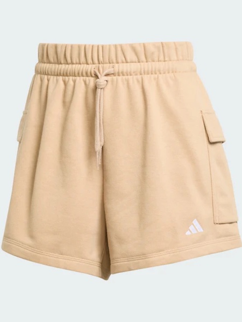 adidas Women’s Beige Athletic Cargo Shorts semi ice tangerine 🍊 medium new - Picture 1 of 3
